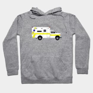 White E350 Horton Ambulance Yellow Stripe Hoodie